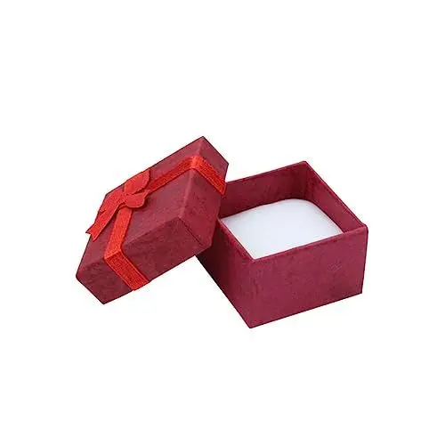 Produktbild: Holibanna 5stücke Quadratische Geschenkboxen Mit Schleifen- Für Schmuck Rot Für Ringe Ohrringe Und Kleine Erinnerungsstücke