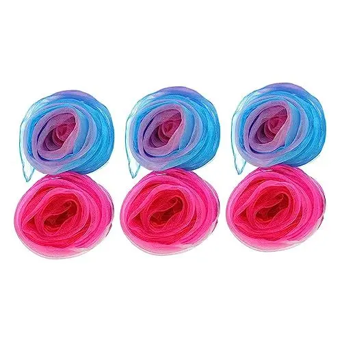 Produktbild: Holibanna 6stücke Bunte Tanzschals Für Jongliertücher Chiffon Bühnenzubehör Für Und Kindergartenaufführungen Farben Zufällig Auswählen
