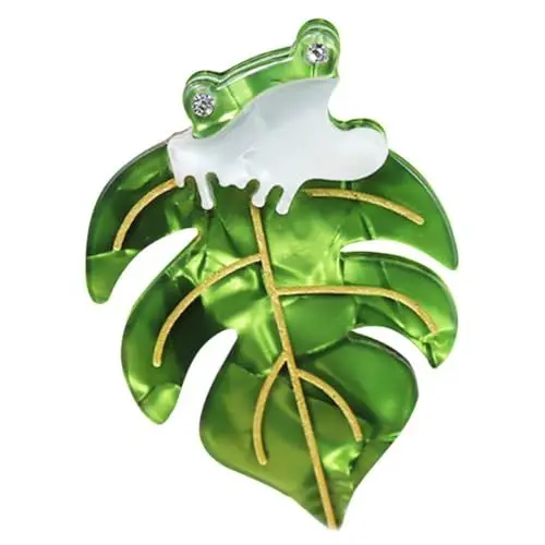 Produktbild: Holibanna Modische Frosch-brosche Anstecknadel Für Damen Und Mädchen Tier-brosche Acryl Metall Dekoratives Accessoire Für Das Outfit
