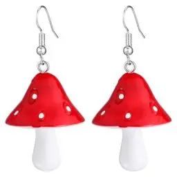 Produktbild: Holibanna Anhänger Baumeln Ohrringe Süße Frische Pilz Tropfen Ohrringe Bunte Pilz Charme Ohrringe Ohr Anhänger Frauen Schmuck für Frauen Mädchen