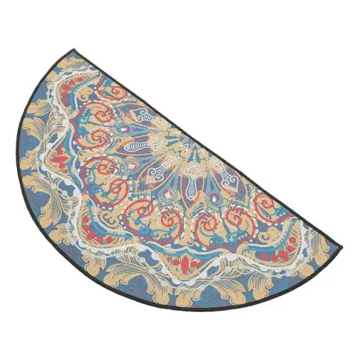 Produktbild: Holibanna Bohemian-Bodenmatte wasserdichter Teppich Anti-Rutsch-Matte waschbare Teppiche waschbarer Teppich halbrunde Bodenmatte böhmische Fußmatte Wasser aufnehmen Türmatte