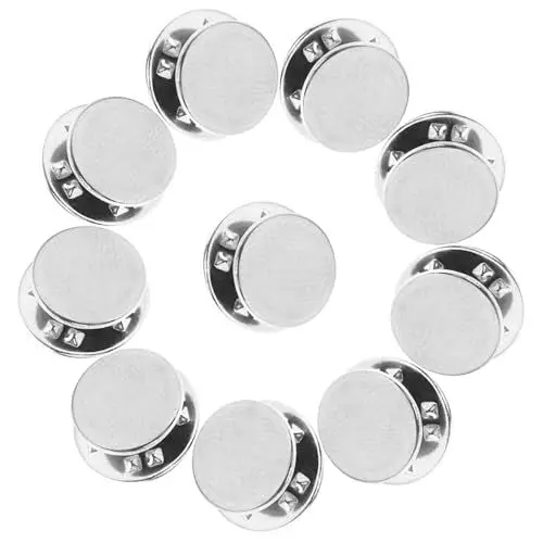 Produktbild: Holibanna DIY Zubehör 10St Broschenbasis Metall-Pin-Rückseiten Krawattennadeln und Clutch-Rücken abstecknadeln pinns Broschenhalter Brosche zurück Revers Stift Rückwand Schmuckschnalle