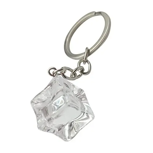 Produktbild: Holibanna Eiswürfel Schlüssel Anhänger Schlüsselanhänger in Form Eines Eiswürfels Schlüsselbund Schlüsselanhänger Mit Diamantanhänger Schlüsselanhänger Für Frauen Fräulein Wagen Tasche Harz