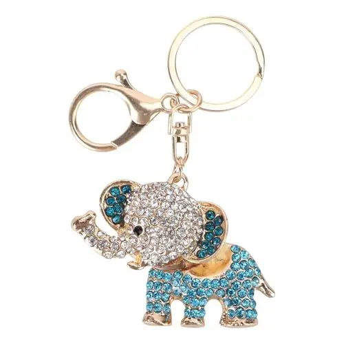 Produktbild: Holibanna Elefant Strass Schlüsselring Kristall Geldbörse Charms Zirkonia Schlüsselanhänger Schlüsselanhänger Verziert Anmial Schlüsselanhänger für Frauen Hangbag Geldbörse Freunde