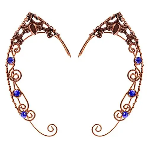 Produktbild: Holibanna Ohr Manschetten für Frauen Fee Ohrringe Manschette Wrap Clip auf Filigrane Ohrringe für Halloween Kostüm Cosplay Hochzeit Party Schmuck 2Pcs