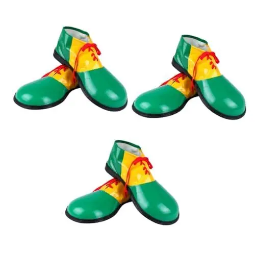 Produktbild: Holibanna Fasching Zubehör 3 Paare Comedy-Clown-Schuhe Unisex-Clownschuhe Clown-Anziehschuhe Clown-Stiefel Clownschuhe für Halloween Leistungsrequisiten bilden Männer und Frauen
