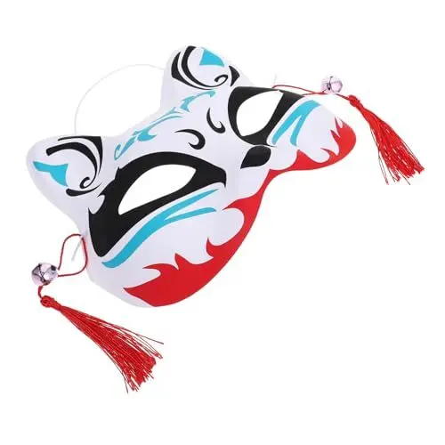 Produktbild: Holibanna Pelzmaske Halbgesichtsmaske Im Japanischen Stil Cosplay-maske Für Halloween Und Partys
