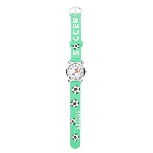 Produktbild: Holibanna Fußball pfeife Uhr süße Kinderuhr arabisches Dekor dekorative Kinderuhr kinderuhren entzückende Kinderuhr Kinderaccessoire Karikatur schmücken Zubehör Anschauen Schüler Legierung