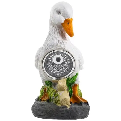 Produktbild: Holibanna Garten-Entenstatue Mit Solarleuchten Harz Lustige Enten-Gartenfiguren Licht Für Außenterrasse Rasen Hof Kunstdekoration Wintergarten-Geschenke