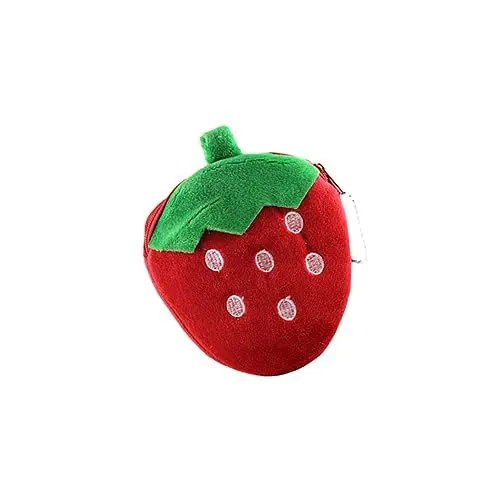 Produktbild: Holibanna Erdbeer Geldbörse Plüsch Mini-münzbeutel Für Frauen Tragbare Fruchtform Für Schlüssel Münzen Und Kleingeld Rot Süßes Design Für Alltag