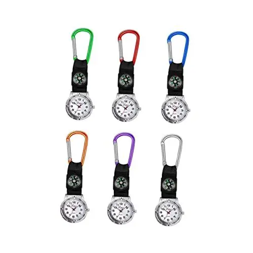 Produktbild: Holibanna Kompasse Mit Karabiner Leuchtende Zeiger Für Dunkle Bereiche Einfache Taschenuhr Für Krankenschwestern Outdoor-und Innenbereichsgestaltung