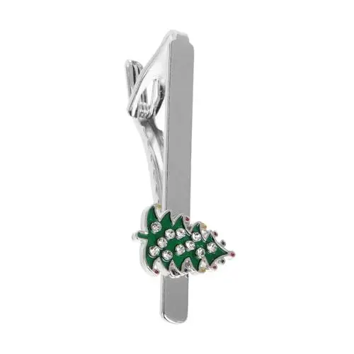 Produktbild: Holibanna Krawattenklammer „marry Christmas“ Für Männer Mit Weihnachtsbaum-design Als Geburtstagsgeschenk