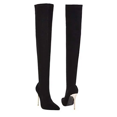 Produktbild: Holibanna High Heels High Heels High Heels High Heels High Heels Oberschenkelhohe für St?ckelschuhe mit Spitzen Zehen Zehen Leopardenmuster Dünne Absatzschuhe Absatzh? 10 cm Overknees