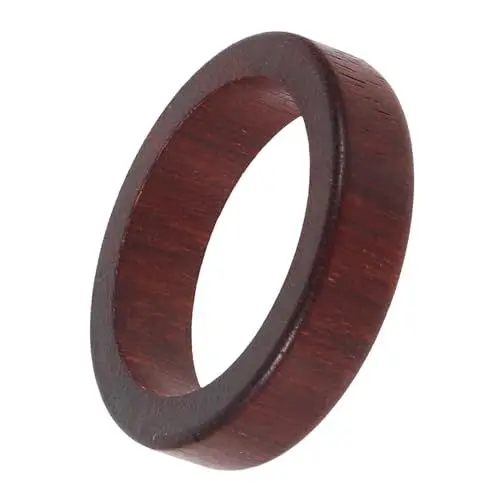 Produktbild: Holibanna Holzring Stilvoller Fingerring Fingerschmuck Ehering Fingerdekor Daumenring Fingerzubehör Frauen Mann Frauen Fingerring Brautring Hölzern Dünner Ring Mode Mädchen
