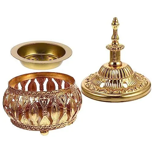 Produktbild: Holibanna Kasten Räuchergefäß Schmuckschatulle Eid Räuchergefäß Halter Für Kerzenbrenner Desktop-weihrauchbrenner Räucherkegel Aschenbecher Votiv- Räucherofen Mastix Schreibtisch Büro Eisen