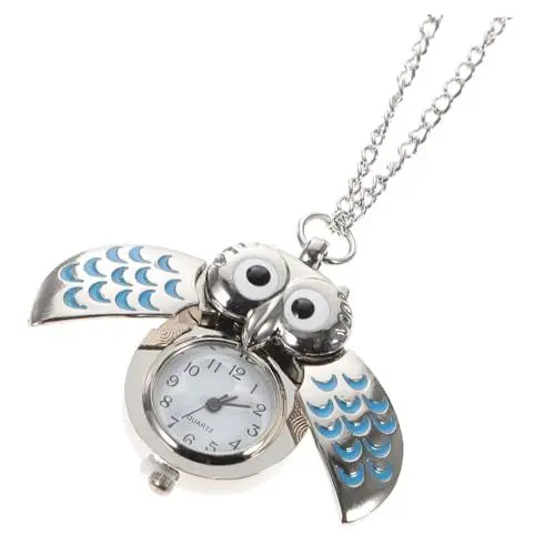 Produktbild: Holibanna Kette Uhr Damen umhängeuhr Eule Halskette Uhr Herrenuhren Halsketten Halskette für Männer Eule Taschenuhr Halskette mit Taschenuhr Pflege Anschauen Studentin Mann