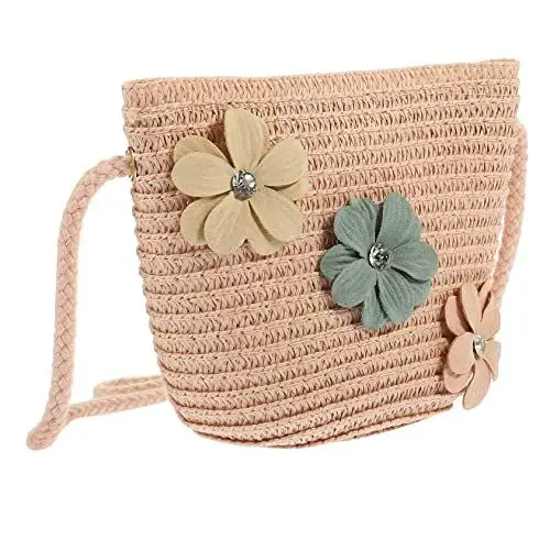 Produktbild: Holibanna Kindertasche Aus Stroh Einzelschultertasche Umhängetasche Für Kinder Besteck Rolltasche Tragbare Aufbewahrungstasche Für Kinder Außendekoration Geldbörse Draussen Hanfseil Baby