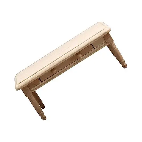 Produktbild: Holibanna Kleines Couch Tisch Tisch Puppenhaus Esstisch Mini-küchentisch 4 Jahre Altes Spielzeug Buch Schreibtisch Puppenhaus-esstisch Esstisch Miniatur Zubehör Holz Jahrgang Kind Ornamente