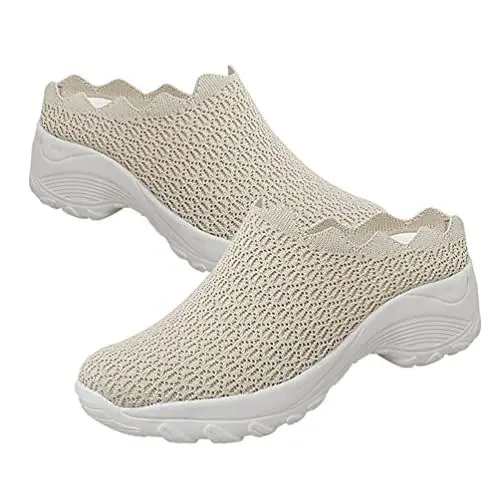 Produktbild: Holibanna Laufschuhe 1 Paar Atmungsaktive Schuhe Anziehen Chunky Loafer Für Damen Loafer Für Frauen Klobig Plateauschuhe Für Damen Obermaterial: Mesh Arbeitsschuhe Fräulein Beiläufig
