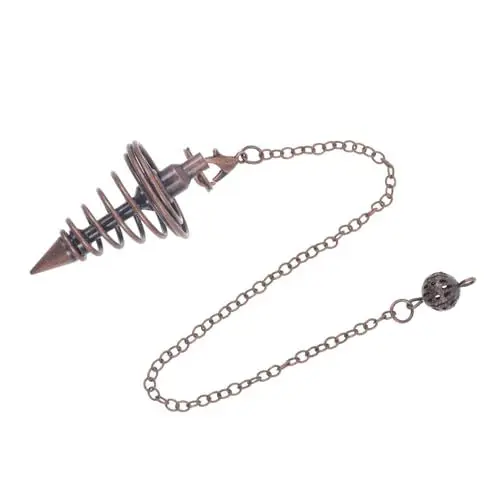 Produktbild: Holibanna Metall Wahrsageanhänger Kegel Heilung Halskette Spiralkegel Aus Kupfer Passender Schmuck Für Männer Und Frauen Für Spirituelle Praktiken Und