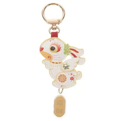 Produktbild: Holibanna Ornament Hase Schlüsselanhänger Ostern Schlüsselanhänger Auto Schlüssel Halter Schlüsselanhänger Kawaii Tierhasen-anhänger Osterhasenfigur Glückskaninchen Kunstleder Taschen