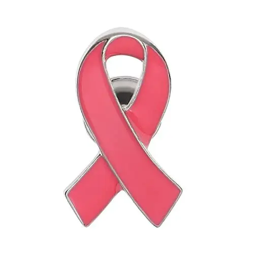 Produktbild: Holibanna Pink Ribbon Pin Brustkrebsbewusstsein Revers Stiftbänder Brosche Pin für Frauen Mädchen Brustkrebs Geschenke