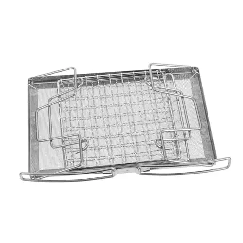 Produktbild: Holibanna Portable Edelstahl Camping Toaster Klappbarer Toaster Für Herd Für Outdoor Aktivitäten Camping Und Picknicks Abnehmbares Design Für Einfache Reinigung Und Lagerung