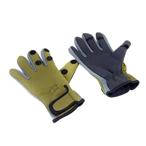 Produktbild: Holibanna Angelhandschuhe Für Herren 3-Finger-Handschuhe Nicht Verdickend Warm Zum Angeln Outdoor-aktivitäten Grün Größe XL