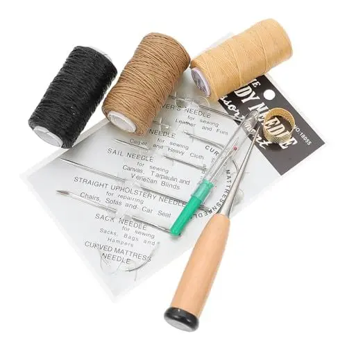 Produktbild: Holibanna Professionelles DIY Leder Nähset Teiliges Werkzeug für Handarbeiten und Lederreparatur Geeignet für Anfänger und Profis für Kreative Projekte und Reparaturen