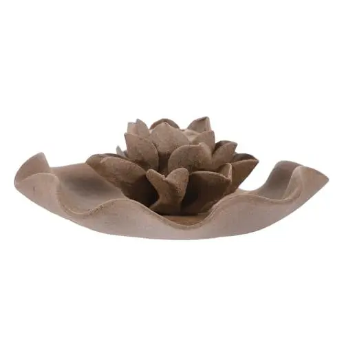 Produktbild: Holibanna Räucherschale Keramik Lotus-Muster Dekorative Haushalts-räuchergefäß Zen-Design Räucherschale Für Schreibtischdeko Und Räucherkonsum Mit Räucherkegel