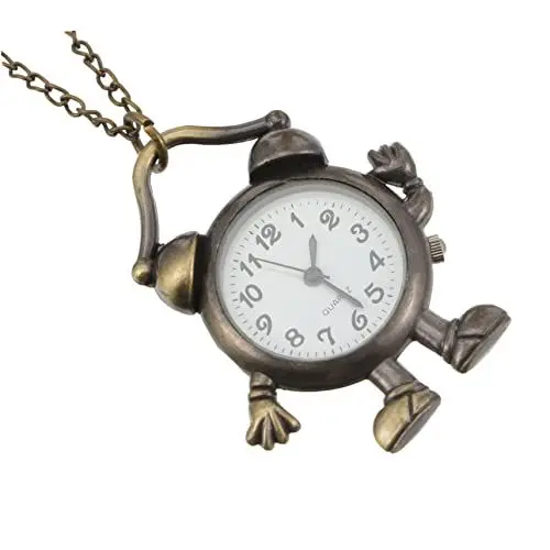Produktbild: Holibanna Vintage Taschenuhr Retro Hängeuhr Modische Quarzuhr Aus Legierung Mit Kette Für Herren Damen