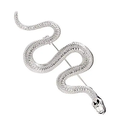 Produktbild: Holibanna Schlange Brosche Thriller Tier Metall Punk Brosche Pin Abzeichen Schmuck Halloween Schlangenschmuck