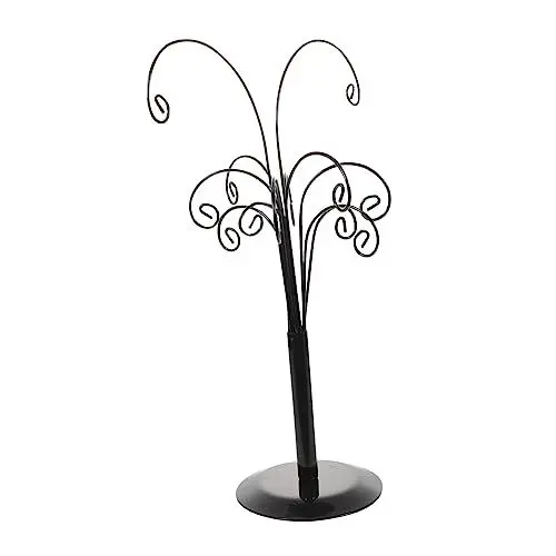 Produktbild: Holibanna Schmuckständer Ohrringhalter Halloween-Metallornamentbaum-Ausstellungsständer Schmuckhalter Ornament-Präsentationsständer Kleiderbügel Ohrringständer Halskettenhalter-Organizer