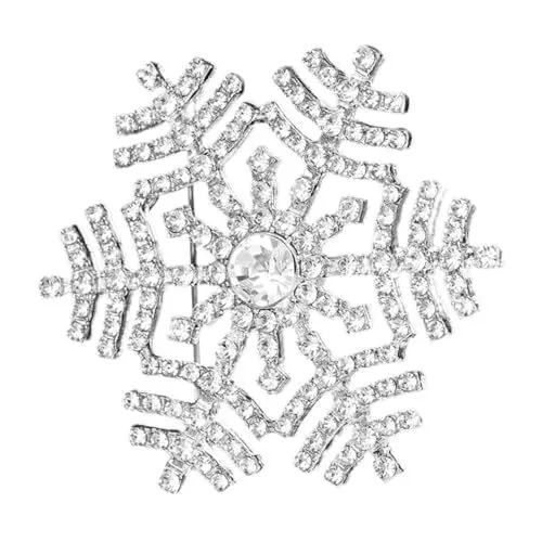 Produktbild: Holibanna Schneeflocken-strassbrosche Hochzeitsbrosche Broschennadeln Mit Schneeflocken-anstecknadel Für Hemd Hutnadeln Modeschmuck Winter Blumenbrosche Legierung Fräulein