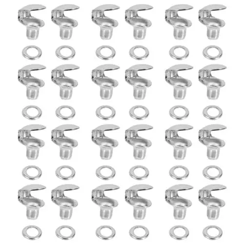 Produktbild: Holibanna Schnürsenkel-Haken-Set 20 Stück Messing Schuhe Ösen Schnallen Und Ringe Für Klettern Wanderschuhe Arbeit Outdoor Bergschuhe Silber