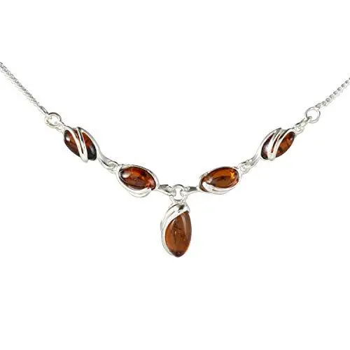 Produktbild: HolidayGiftShops Sterling Silber Baltischer Honig Bernsteinkette Gemma