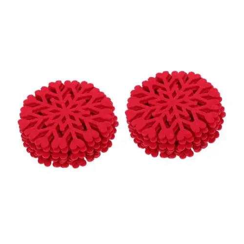Produktbild: HOLIDYOYO Weihnachten Home Set 12 Stücke Schneeflocke Form Tasse Tischset Hitzebeständig Dekorative Untersetzer