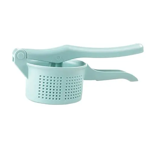 Produktbild: HOLIDYOYO 1Stk Kartoffelstampfer aus Edelstahl Presspresse für Lebensmittel Orangenpresse Entsafter Handfleischwolf Küche manuelle saftpresse manual juicer tragbare Kartoffelpresse Blue