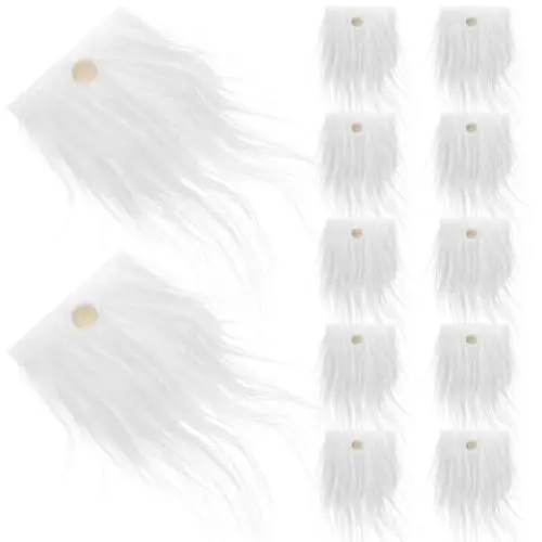 Produktbild: HOLIDYOYO Gnomen-bart-Set Aus Kunstfell 1 Set Aus Bart Und Holz Für Dekorationen