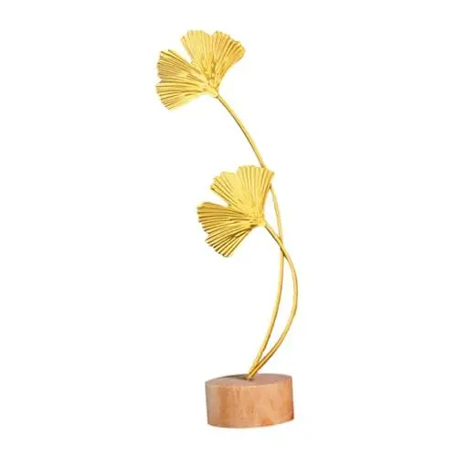 Produktbild: HOLIDYOYO 1stk Ginkgo-Blatt-Ornamente Ginkgo-Blatt-Modell Ginkgo-Blatt-Handwerk Blattverzierung Nordisches Dekorative Blattskulptur Gingko-Blatt-miniaturen Ginkgo- Golden Metall