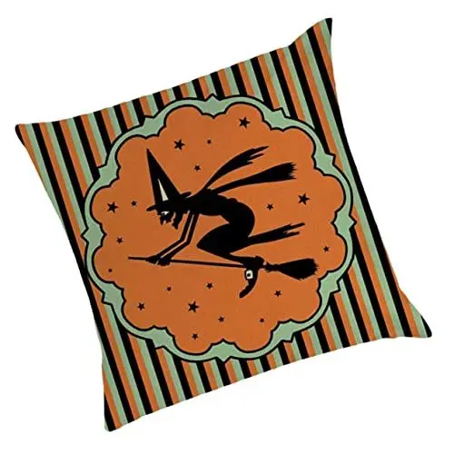 Produktbild: HOLIDYOYO 1stk Kopfkissen Halloween-Kissenbezug Kissenschoner Rugby-Kissen Kissenbezüge Affen-Vorhang-Raffhalter Halloween-dekokissen Leinen Kissen Für Sofa Bettwäsche Aus Baumwolle