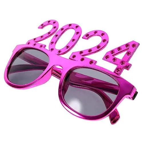 Produktbild: HOLIDYOYO 2024 Kinder ferngläser kinderferngläser partybrille brillenlupe Zahlenbrille Sonnenbrille Plastik schnapsgläser Neujahrsparty-Brillen Partyzubehör für das Neue Jahr STK Rosy