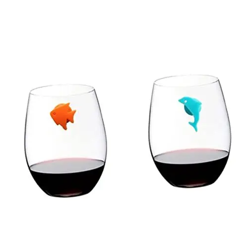 Produktbild: HOLIDYOYO Drinkware 24er-pack Silikon-glasmarker mit Tier- und Weihnachtsmotiv Weinbecher-etiketten für Cocktail-events