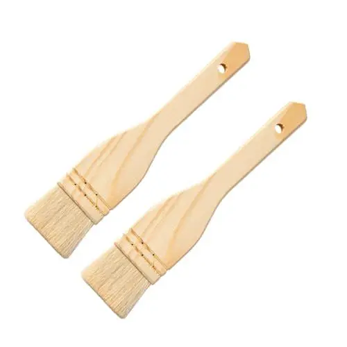 Produktbild: HOLIDYOYO Outdoor Picknick BBQ Braten Backen Öl Pinsel 2 Stücke Küche Basting Pinsel Nicht-verschütten Wolle