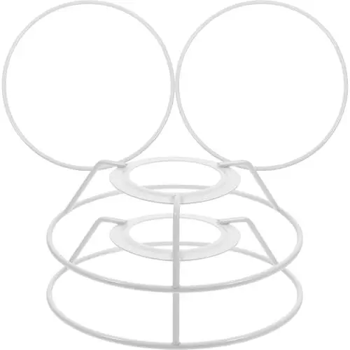Produktbild: HOLIDYOYO 2 Pack Eisen Lampenschirm Rahmen Decke Lampe Halterung Kronleuchter Zubehör Decke Lampenschirm