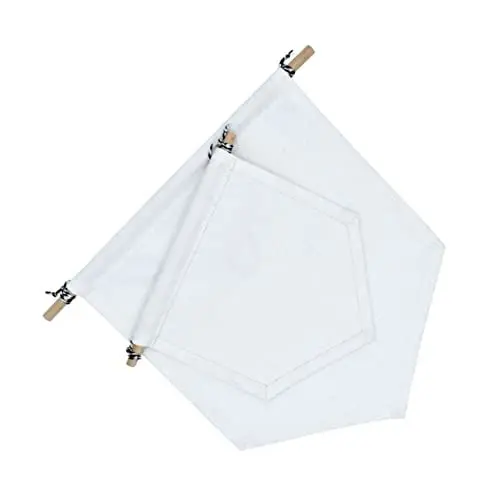 Produktbild: HOLIDYOYO 2 Stück Brosche-banner Emaille-abzeichen-banner Revers-display-banner Brosche Wand Display Banner Oh Hängendes Abzeichen-banner Stifte Wimpel Party Emaille-pin-banner Weiß Bambus