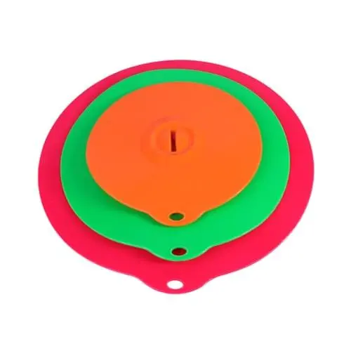 Produktbild: HOLIDYOYO Topfdeckel Aus Silikon Versiegelte Abdeckungen Hitzebeständige Schüsseldeckel Luftdicht und Auslaufsicher für Die Mikrowelle Einfach Zu Verwenden 3er-pack