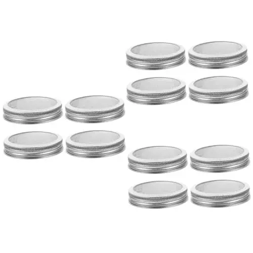 Produktbild: HOLIDYOYO 3 Sets Keimset Für Gläser Mit Weiten Öffnungen Deckel Aus Edelstahl Glassieb 4 Stück X 3