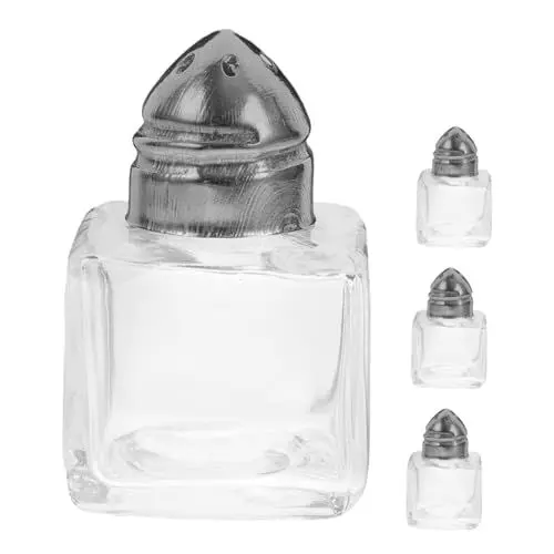 Produktbild: HOLIDYOYO 4er-pack Salz- Und Pfefferstreuer Stabile Gewürzflaschen Aus Glas Für Küche Grillen Und Camping