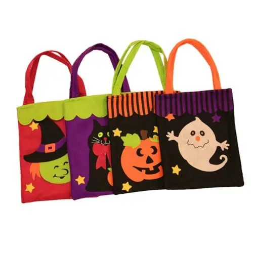 Produktbild: HOLIDYOYO 4 Stücke Halloween Tragetaschen Vlies Lagerung Taschen Party Taschen Candy Beutel Leichte